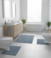 Sada 3 koupelnových předložek s motivem listů Tellini S.R.L. Velkoobchodní oblečení